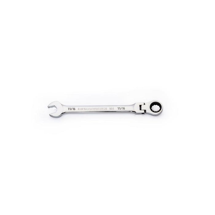 GEARWRENCH - 11/16" 90-TOOTH 12 POINT FLEX HEAD RATCHETING COMBINATION WRENCH - 86748