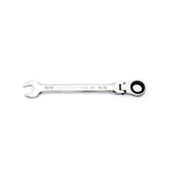 GEARWRENCH - 15/16" 90-TOOTH 12 POINT FLEX HEAD RATCHETING COMBINATION WRENCH - 86752