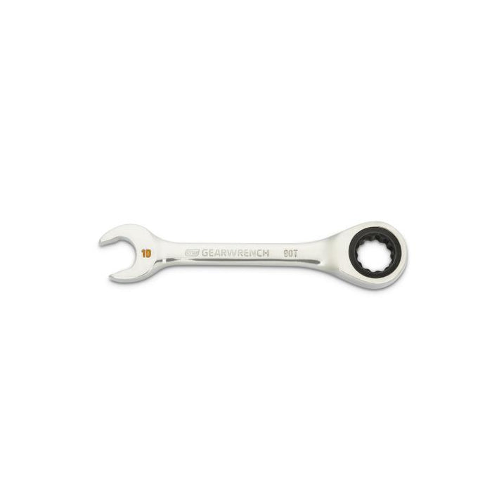 GEARWRENCH - 10MM 90-TOOTH 12 POINT STUBBY COMBINATION RATCHETING WRENCH - 86840