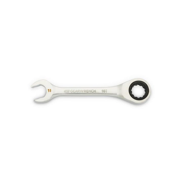 GEARWRENCH - 11MM 90-TOOTH 12 POINT STUBBY COMBINATION RATCHETING WRENCH - 86841