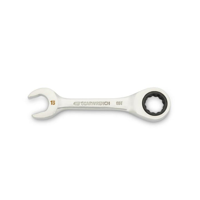 GEARWRENCH - 13MM 90-TOOTH 12 POINT STUBBY COMBINATION RATCHETING WRENCH - 86843
