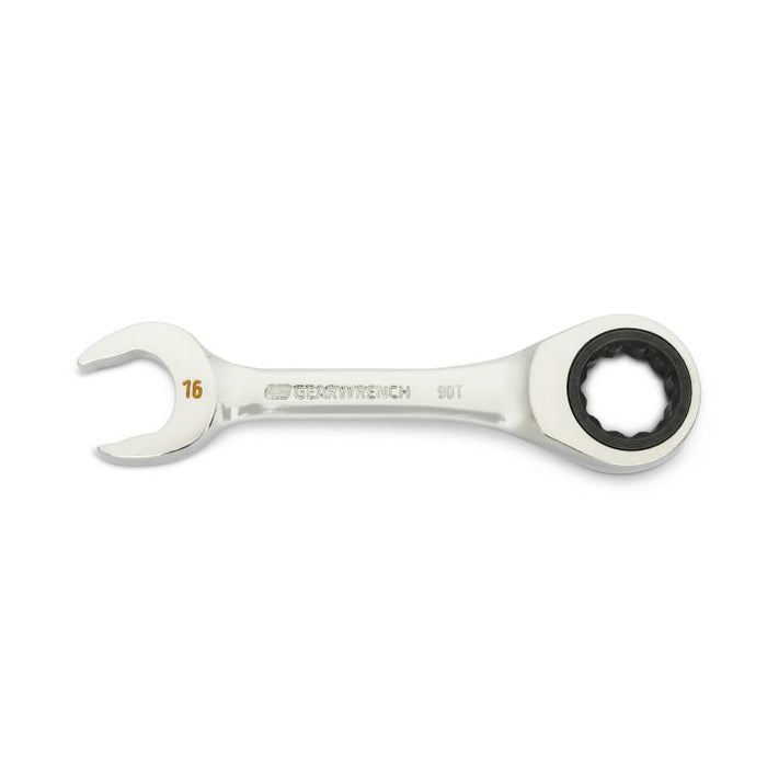 GEARWRENCH - 16MM 90-TOOTH 12 POINT STUBBY COMBINATION RATCHETING WRENCH - 86846