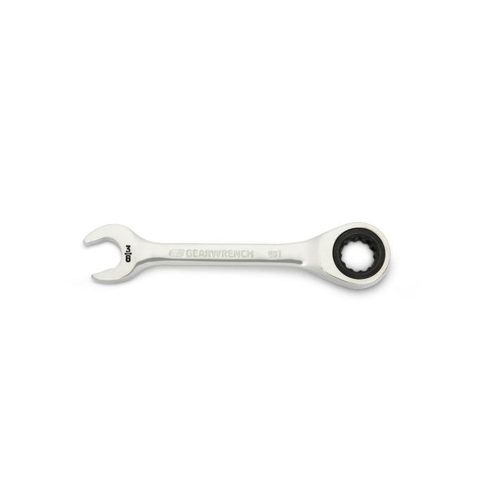 GEARWRENCH - 3/8" 90-TOOTH 12 POINT STUBBY COMBINATION RATCHETING WRENCH - 86851