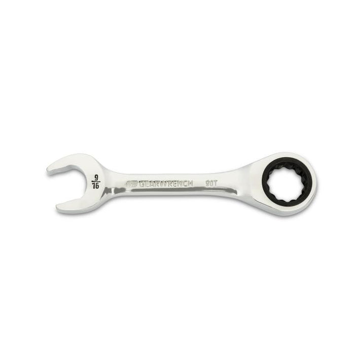 GEARWRENCH - 9/16" 90-TOOTH 12 POINT STUBBY COMBINATION RATCHETING WRENCH - 86854
