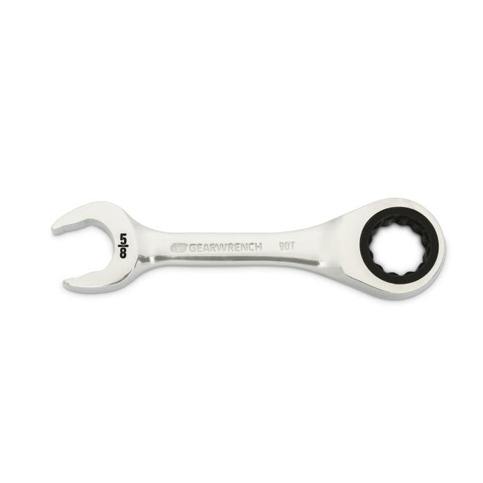 GEARWRENCH - 5/8" 90-TOOTH 12 POINT STUBBY COMBINATION RATCHETING WRENCH - 86855