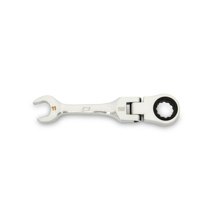 GEARWRENCH - 11MM 90-TOOTH 12 POINT STUBBY FLEX COMBINATION RATCHETING WRENCH - 86861