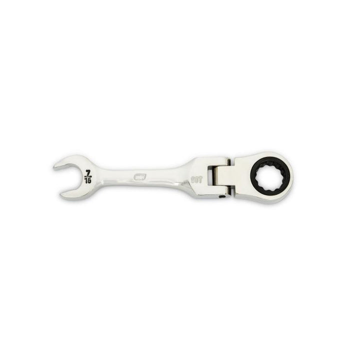 GEARWRENCH - 7/16" 90-TOOTH 12 POINT STUBBY FLEX COMBINATION RATCHETING WRENCH - 86872