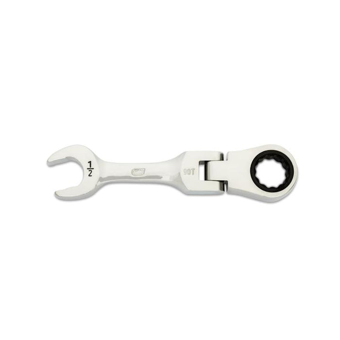 GEARWRENCH - 1/2" 90-TOOTH 12 POINT STUBBY FLEX COMBINATION RATCHETING WRENCH - 86873