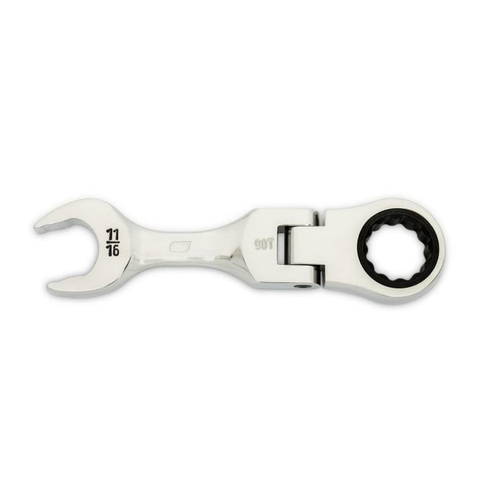 GEARWRENCH - 11/16" 90-TOOTH 12 POINT STUBBY FLEX COMBINATION RATCHETING WRENCH - 86876