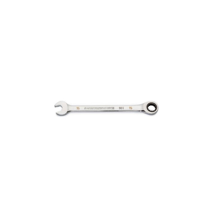 GEARWRENCH - 15MM 90-TOOTH 12 POINT RATCHETING COMBINATION WRENCH - 86915