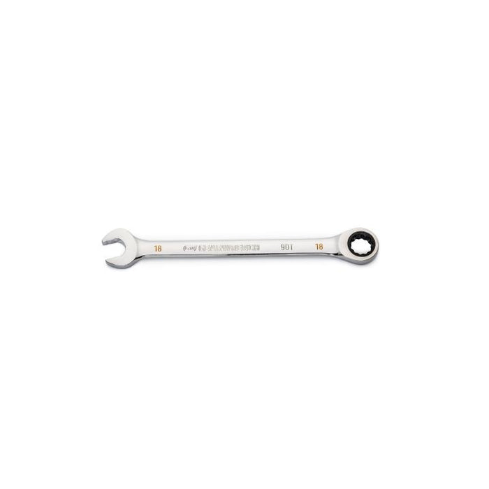 GEARWRENCH - 18MM 90-TOOTH 12 POINT RATCHETING COMBINATION WRENCH - 86918