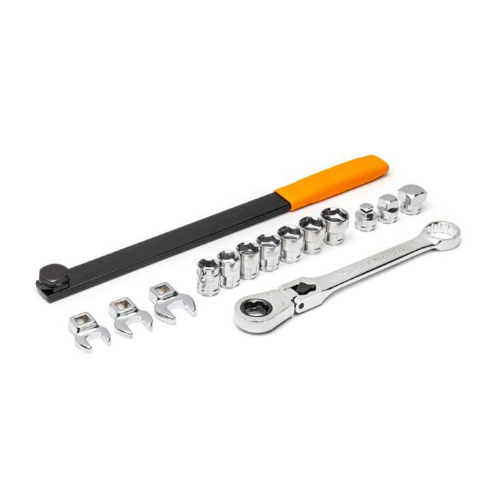 GEARWRENCH - 15 PIECE SERPENTINE BELT TOOL SET WITH LOCKING FLEX HEAD RATCHETING WRENCH - 89000