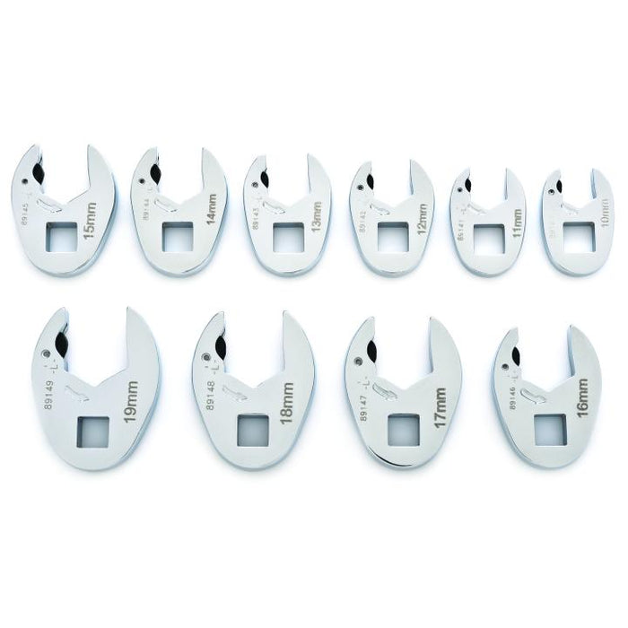 GEARWRENCH - 10 PIECE 3/8 DRIVE RATCHETING CROWFOOT METRIC WRENCH SET - 89119