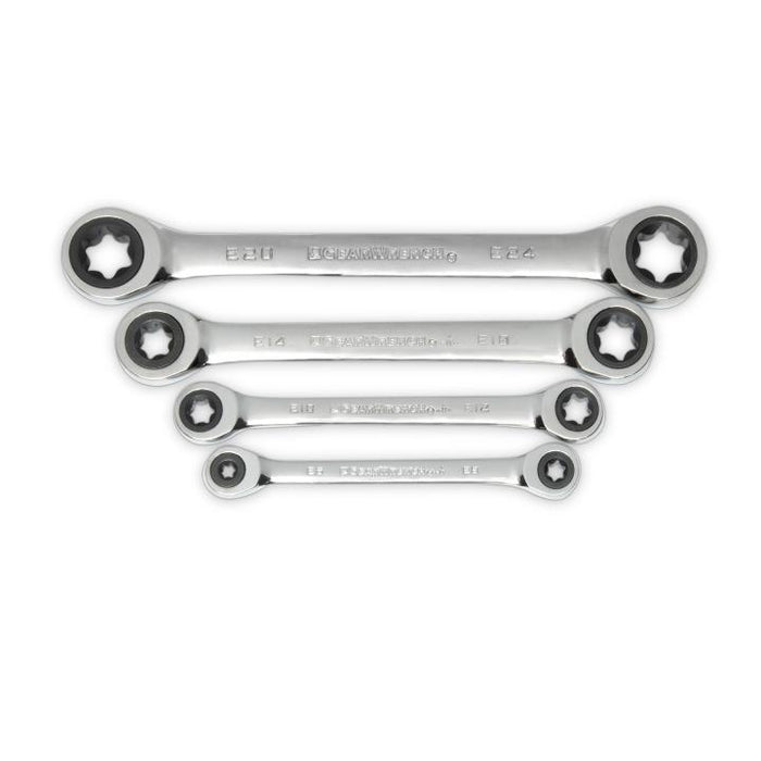 GEARWRENCH - 4 PIECE DOUBLE BOX RATCHETING E-TORX® WRENCH SET - 9224D