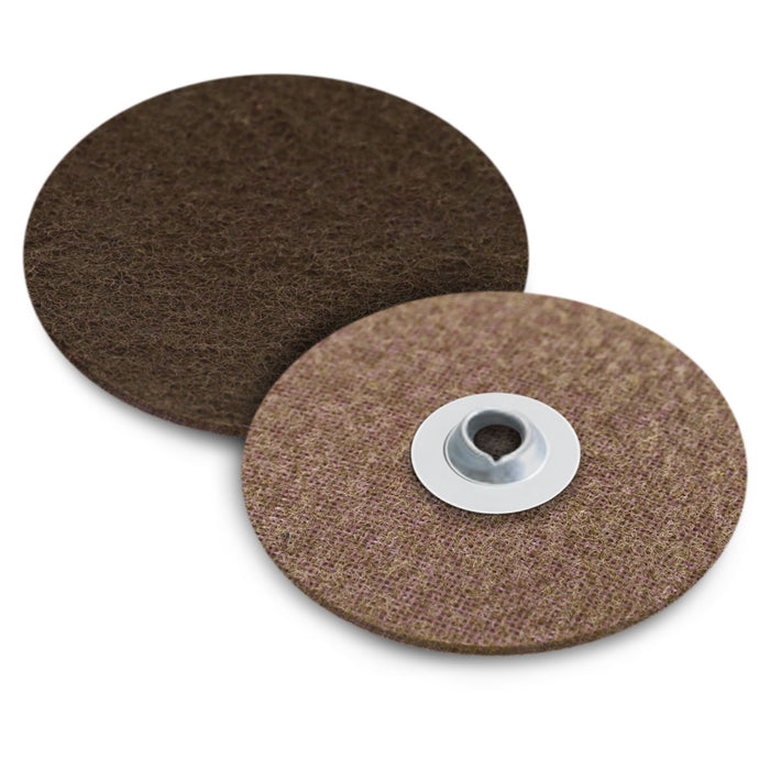 FLEXOVIT -  3"X NH SPIN-ON COARSE BROWN ALUMINUM OXIDE SURFACE CONDITIONING DISC - H0353C