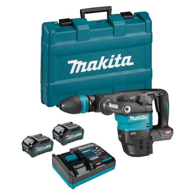 MAKITA - 40VMAX XGT BRUSHLESS 13 LBS DEMOLITION HAMMER SDS-MAX W/AWS, 4.0AH X2KIT
 - HM001GM202