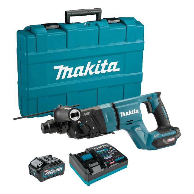 MAKITA - 40VMAX XGT BRUSHLESS 1-1/8" ROTARY HAMMER SDS-PLUS W/AWS, 4.0AH X1KIT - HR007GM101