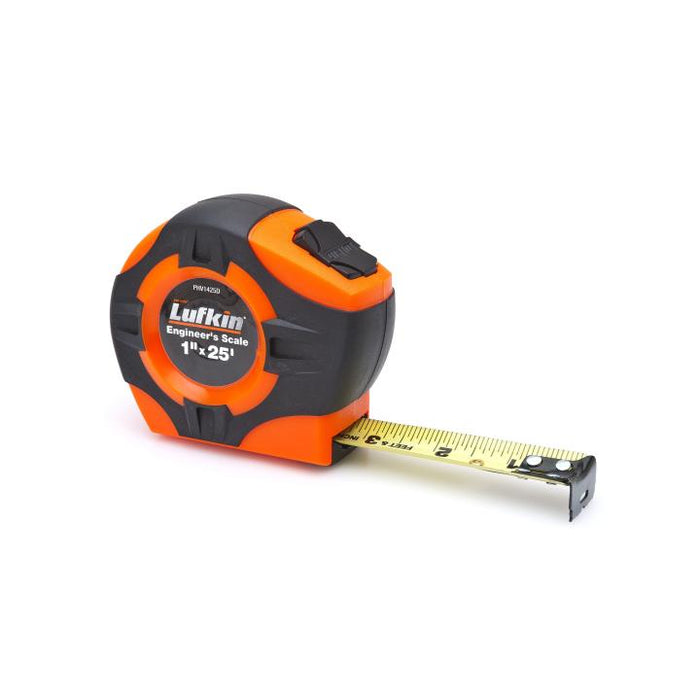 LUFKIN TAPE,1"X25',ENGINEERS,HI-VIZ ORANGE - PHV1425DN