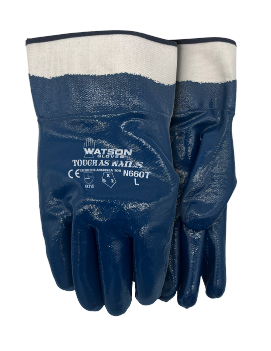 WATSON GLOVES - TOUGH AS NAILS HEAVY NITRILE COATING COATED [XL] - N660T-X