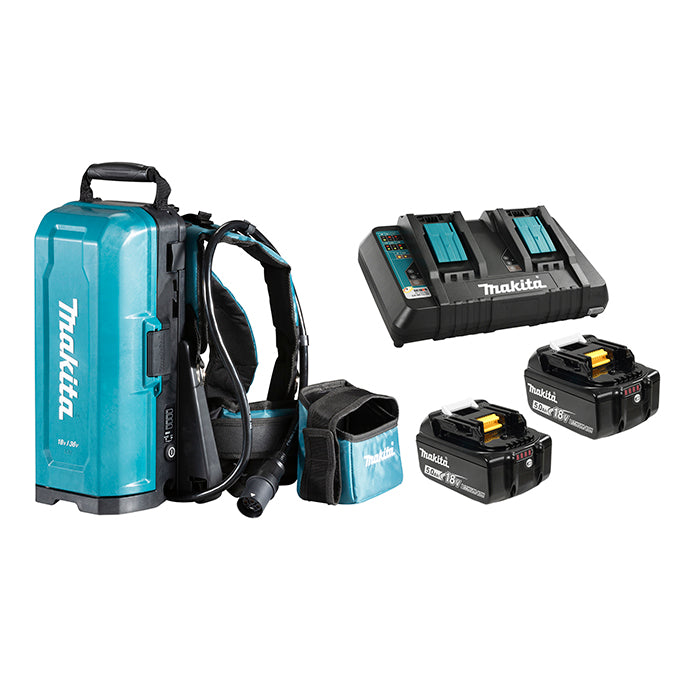 MAKITA - 18V LXT PORTABLE BACKPACK POWER SUPPLY, 5.0AH X2KIT - PDC01X2