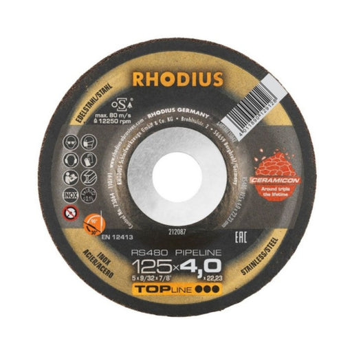 Rhodius CERAMICON - CUTTING/NOTCHING DISCS - 6" X 1/8" X 7/8"