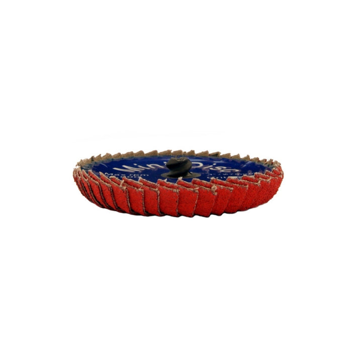 MINI ROLL-ON CURVED-EDGE FLAP DISCS - CERAMIC - 2" - #80