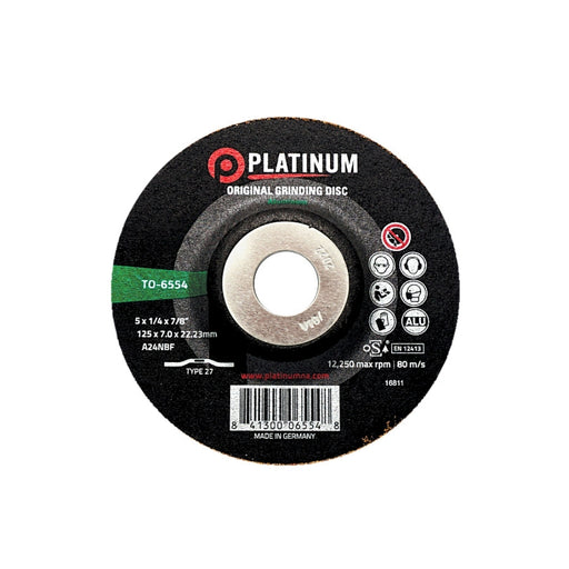 Platinum Original Grinding Disc - Type 27 - Aluminum - 5" x 1/4" x 7/8"