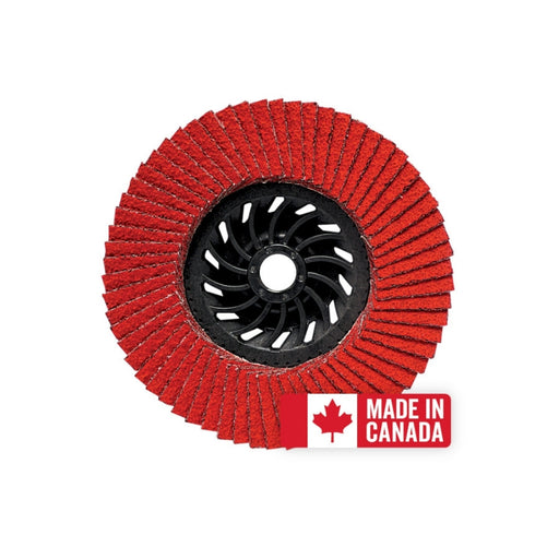 Platinum Razor-Flap Ceramic T27 Flap Discs - Steel/SS/Alu - Ceramic - 6" x 5/8"-11 - 10,200 rpm - #40