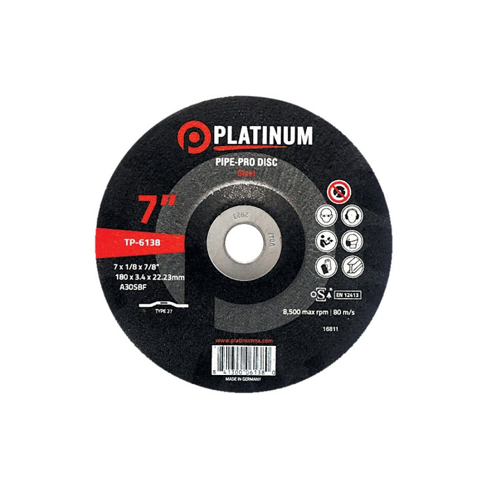 Platinum Pipe-Pro Disc - Type 27 - Steel - 7" x 1/8" x 7/8"