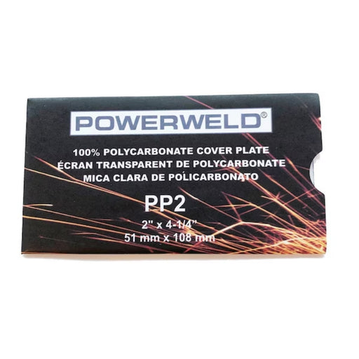 PowerWeld Clear Polycarbonate Cover Lens - PP2 - 2" x 4-1/4"