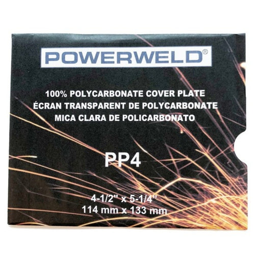 PowerWeld Clear Polycarbonate Cover Lens - PP4 - 4-1/2" x 5-1/4"