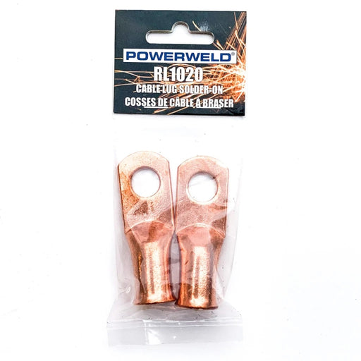 PowerWeld Solder/Crimp Cable Lugs (Pack of 2) - RL1020 - 1/0 to 2/0