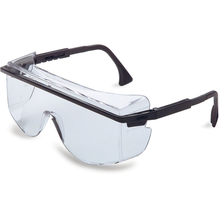 HONEYWELL - UVEX ASTROSPEC OTG 3001 : GUNMETAL SAFETY GLASSES WITH CLEAR ANTI-FOG/ANTI-SCRATCH/HARD COAT LENS - S2500