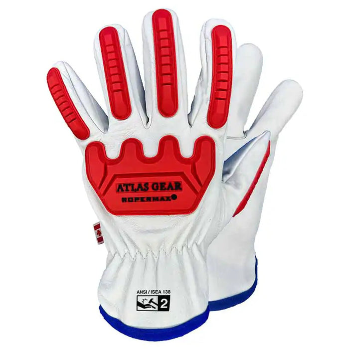 ATLAS WORKWEAR - ROPERMAX S803 LEATHER IMPACT GLOVES [SUMMER] [S] - S803S