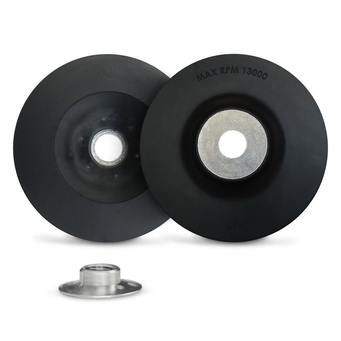 FLEXOVIT - 4XM10-1.25 FLEX SMOOTH FACE BACKING PAD FOR RESIN FIBER SANDING DISCS - SK4010