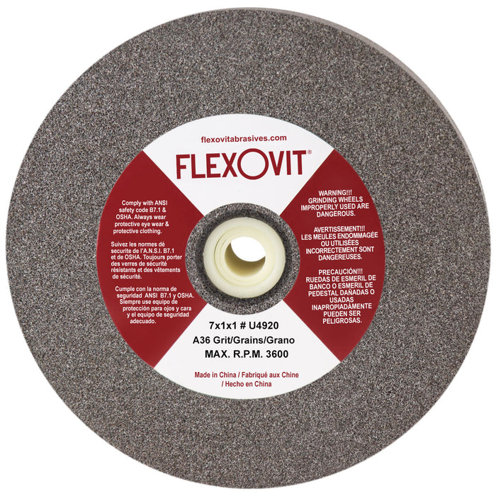 FLEXOVIT - 7X1X1 T-1 A36 BENCH GRINDER WHEEL - U4920