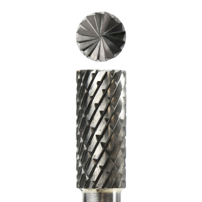 FLEXOVIT - 5/16X3/4X1/4SH SB-2 CYL W/ END CUT CARBIDE BUR DOUBLE CUT - VB16O2