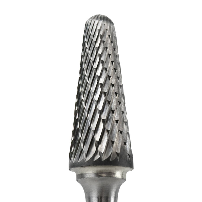 FLEXOVIT - 3/4X1X1/4SH SF-7 ROUND NOSE TREE CARBIDE BUR DOUBLE CUT - VF24R2