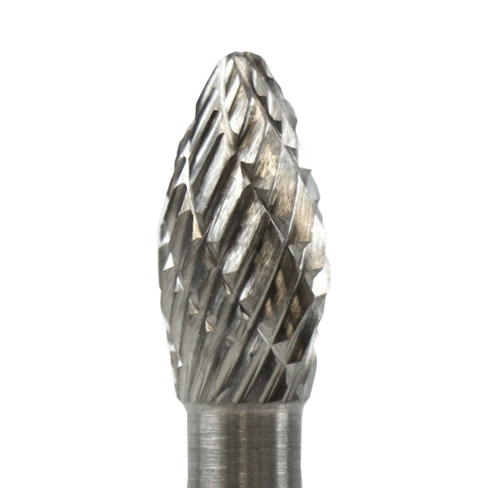 FLEXOVIT - 1/2X1-1/4X1/4SH SH-5 FLAME CARBIDE BUR DOUBLE CUT - VH20U2