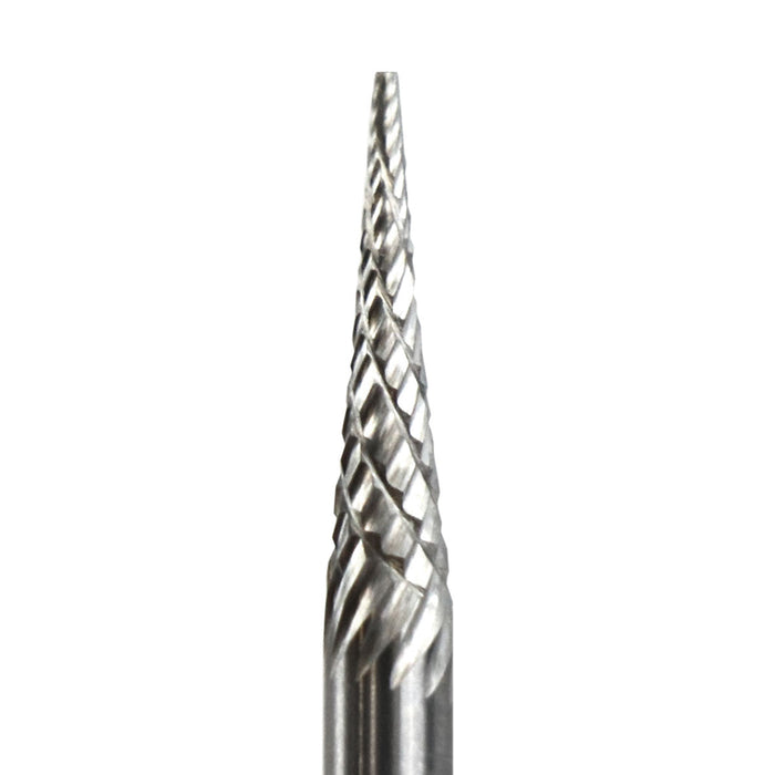 FLEXOVIT - 1/8X7/16X1/8SH SM-42 POINTED CONE MINIATURE BUR DOUBLE CUT - VM12J1