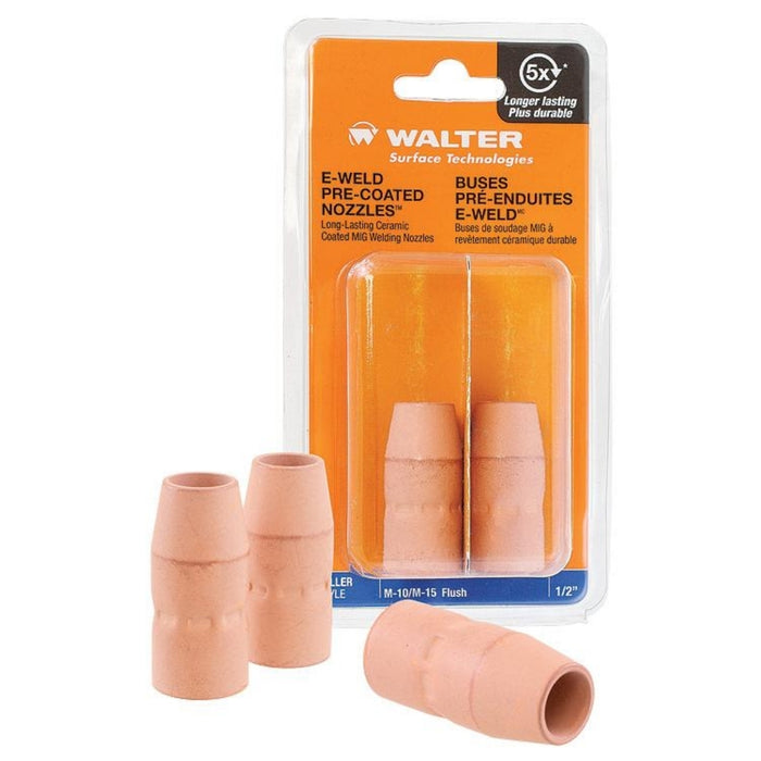 WALTER E-WELD Pre-Coated Nozzles™ Lincoln Style (Pack of 2) - 54C021 - 250/350A 3/8 S.1/4