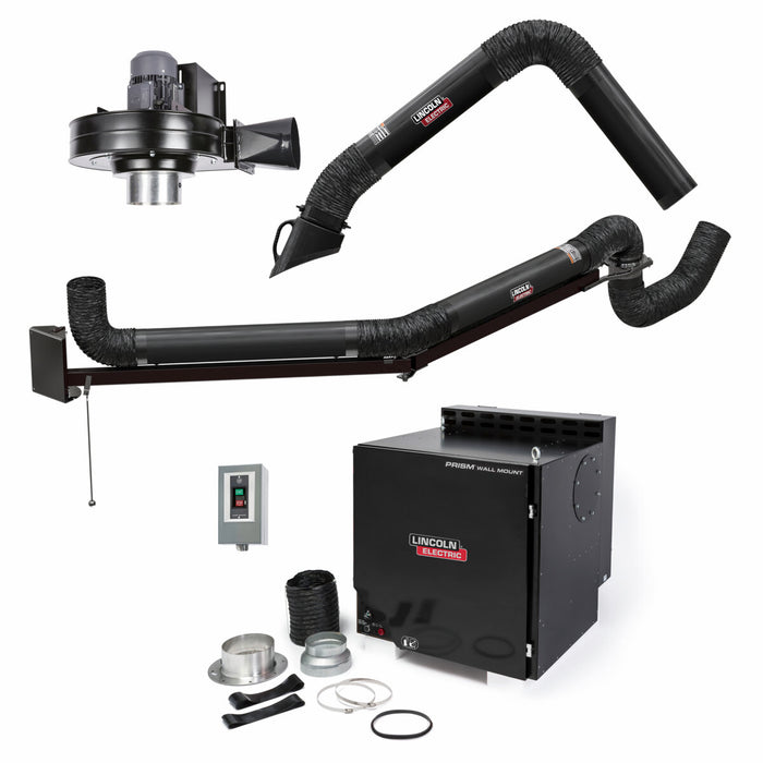 LINCOLN ELECTRIC - PRISM® WALL MOUNT MECHANIZED CLEANING ONE PAK®, SINGLE 10 FT. ARM, 14 FT. EXT, STARTER - K4468-3