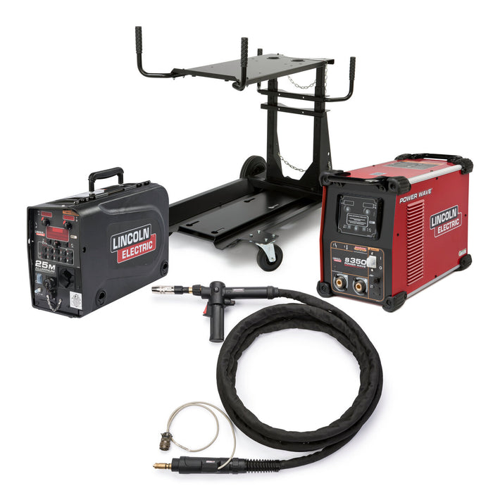 LINCOLN ELECTRIC - POWER WAVE® S350 AIR COOLED MAGNUM® PRO PISTOL GRIP ALUMINUM 25 FT ONE-PAK® - K3553-1