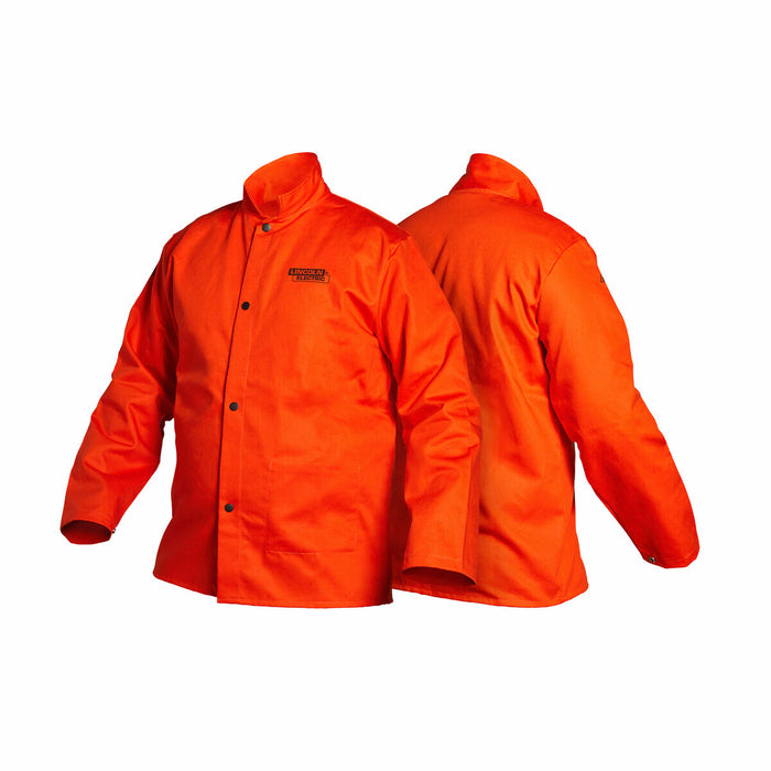 LINCOLN ELECTRIC - BRIGHT FR CLOTH WELDING JACKET - SAFETY ORANGE [L] - K4688-L
