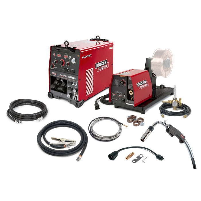 LINCOLN ELECTRIC - FLEXTEC® 650X MULTI-PROCESS WELDER W/ CROSSLINC™ / LF-74 HD ONE-PAK® - K3513-1