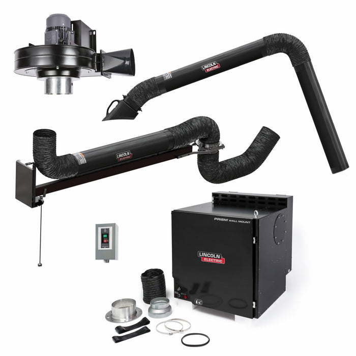 LINCOLN ELECTRIC - PRISM® WALL MOUNT MECHANIZED CLEANING ONE PAK®, SINGLE 13 FT. ARM, 7 FT. EXT, STARTER - K4468-9