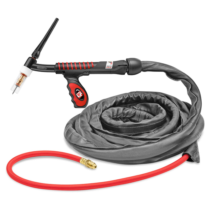 CK WORLDWIDE - 200 AMP FLEX HEAD TIG TORCH, GAS-COOLED, 12.5' SUPERFLEX CABLES, TRIM LINE - USTL2125SF FX