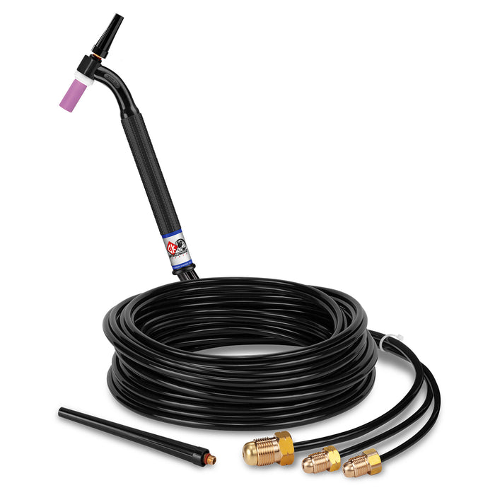 CK WORLDWIDE - 250 AMP FLEX HEAD TIG TORCH, WATER-COOLED, 25' STANDARD CABLES - CK225 FX