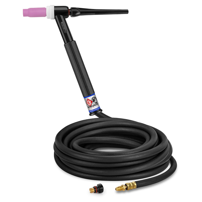 CK WORLDWIDE - 150 AMP RIGID HEAD TIG TORCH, GAS-COOLED, 25' STANDARD CABLES - CK1525H RG