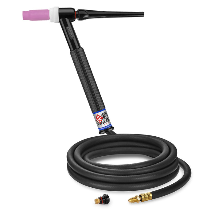 CK WORLDWIDE - 150 AMP RIGID HEAD TIG TORCH, GAS-COOLED, 12.5' STANDARD CABLES - CK17-12-R RG